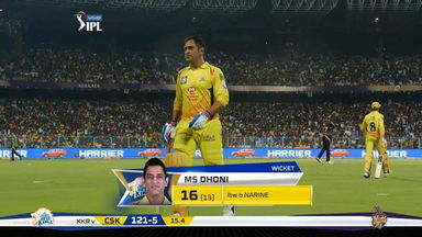 M29: KKR vs CSK – MS Dhoni Wicket