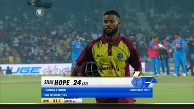 IND vs WI 2018, 3rd T20I: Shai Hope Wicket