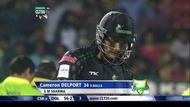 CLT20 2014 M8: DOL vs CSK  –   Fall Of Wickets