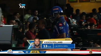 M31: RCB vs MI – Kieron Pollard Wicket