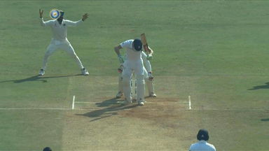 Ashwin bowls a ripper. Almost shaves Bairstow's stumps