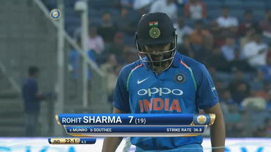 IND vs NZ 2017, 2nd ODI: Rohit Sharma Wicket