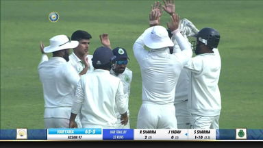 Ranji Trophy 2019-20: Haryana vs Assam - Fall of wickets, Haryana 1st Innings