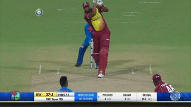 IND vs WI 2018, 1st T20I: Kieron Pollard Six