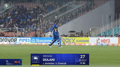 IND-W vs SL-W 2025, 3rd T20I: Imesha Dulani Wicket