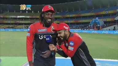 M20: GL vs RCB – Chris Gayle & Virat Kohli Interview