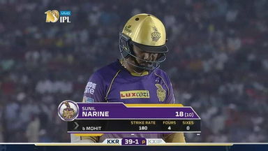 M49: KXIP vs KKR – Sunil Narine Wicket