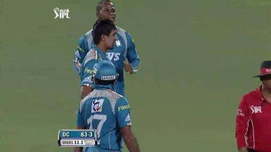 Match 35 PWI vs DC – Sangakkara's Wicket