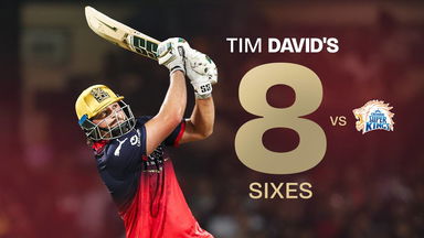 All 8 Sixes Hit by Tim David vs CSK