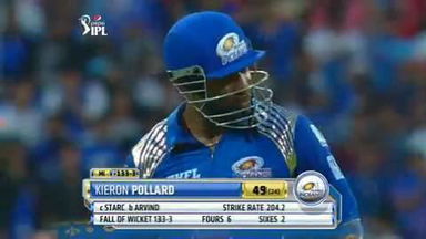 M46: MI vs RCB – Kieron Pollard Wicket