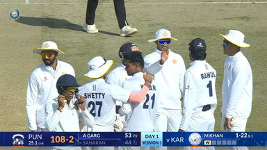 Ranji Trophy 2025-26, Punjab vs Karnataka: Punjab 1st Innings Fall of Wickets