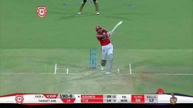 M44: KXIP vs KKR – Ravichandran Ashwin Six