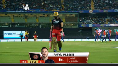 M27: DC vs RCB – Faf Du Plessis Wicket