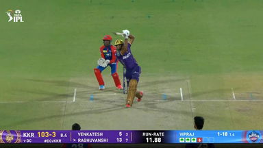 IPL 2025 M48: DC vs KKR - Angkrish Raghuvanshi Six