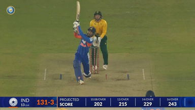 IND vs SA 2025, 5th T20I: Tilak Varma Six