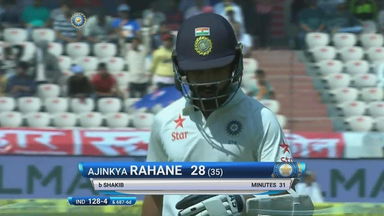IND vs BAN 2017 - 1st Test day 4 : Ajinkya Rahane Wicket