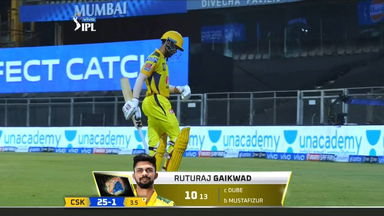 M12: CSK vs RR   – Ruturaj Gaikwadl Wicket