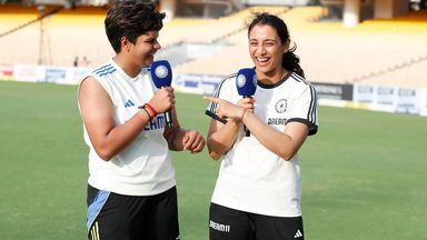 Double Centurion Shafali Verma & Ton up Smriti Mandhana sum up historic day one