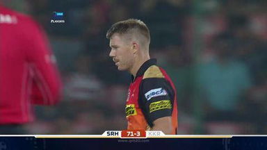 M58: SRH vs KKR – David Warner Wicket