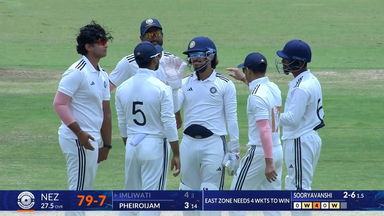 Duleep Trophy 2026 QF1, EZ vs NEZ: North East Zone 2nd Innings Fall of Wickets