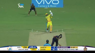 M33: KKR vs CSK – MS Dhoni Six