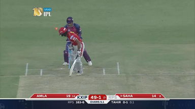 M4: KXIP vs RPS – Wriddhiman Saha Wicket