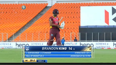 IND vs WI 2022, 3RD ODI: Brandon King Wicket