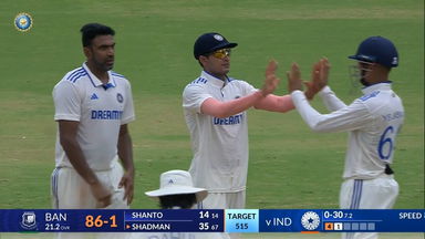 IND vs BAN 2024, 1ST Test: Bangladesh 2nd Innings Fall of Wickets