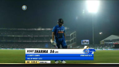 IND vs AUS 2019, 5th ODI: Rohit Sharma Wicket