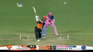 M08: SRH vs RR – David Warner Six