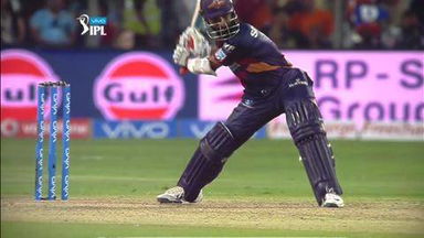 M20: RPS vs KKR – Ajinkya Rahane Six