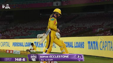 Wicket: Match 7, UP Warriorz vs Delhi Capitals, WPL 2026: Sophie Ecclestone Wicket