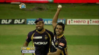 Match 41 CSK vs KKR – Bravo's Wicket