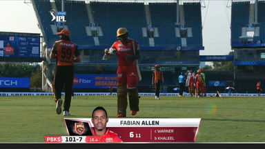 M14: PBKS vs SRH   – Fabian Allen Wicket