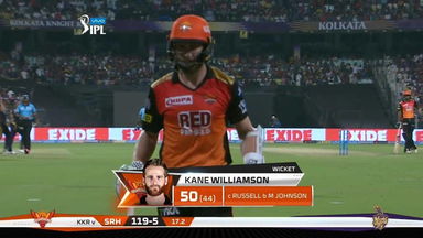 M10: KKR vs SRH – Kane Williamson Wicket