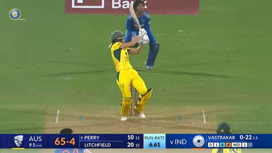 IND-W vs AUS-W 2023-24, 1st T20I: Ellyse Perry Six