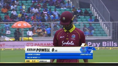 IND vs WI 2018, 5th ODI: Kieran Powell Wicket