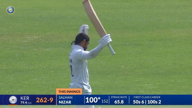 Ranji Trophy 2025 QF1, J & K vs Kerala: Salman Nizar's brilliant 112(172) gives Kerala crucial lead