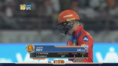 M3: GL vs KKR – Jason Roy Wicket