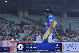 IND-W vs ZIM-W 2026, 1st T20I: Anushka Sharma Wicket