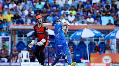 CLOBBERED: Rohit smashes a Vivrant beamer into the stands