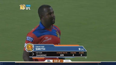 M42: DD vs GL – Dwayne Smith Wicket