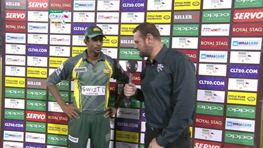 CLT20 2014 Q1: NK vs SE  –   Interview – Jehan Mubarak