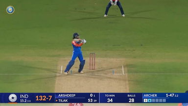 IND vs ENG 2025, 2nd T20I: Tilak Varma Six