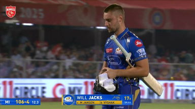 IPL 2025 M69: PBKS vs MI - Will Jacks Wicket