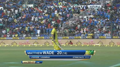 IND vs AUS 2017, 5th ODI: Matthew Wade Wicket