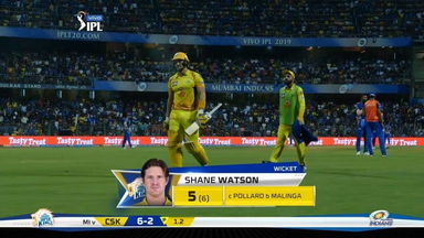 M15: MI vs CSK – Shane Watson Wicket