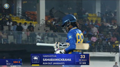IND-W vs SL-W 2025, 2nd T20I: Harshitha Samarawickrama Wicket