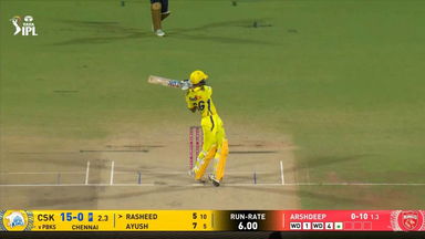 IPL 2025 M49: CSK vs PBKS - Shaik Rasheed Six