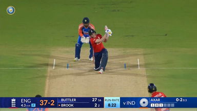 IND vs ENG 2025, 2nd T20I: Harry Brook Six